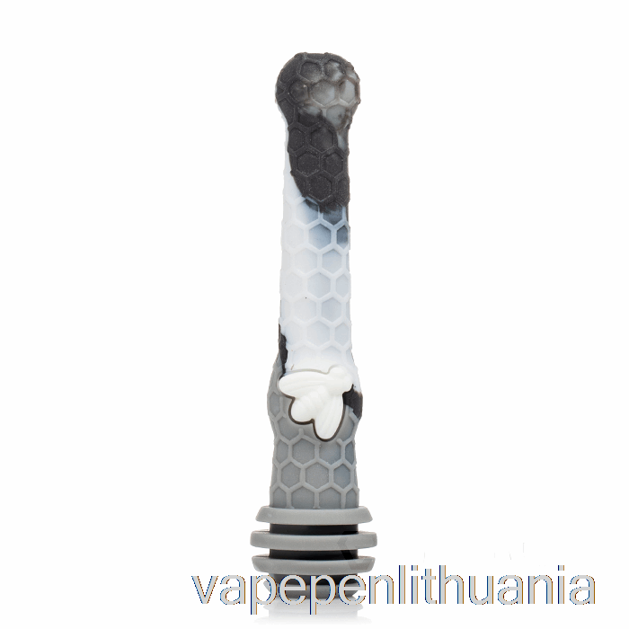 Stratus Medaus Kaušelis Silikonas šiaudų Marmuras Pilkas (juodas / Pilkas / Baltas) Vape Skystis